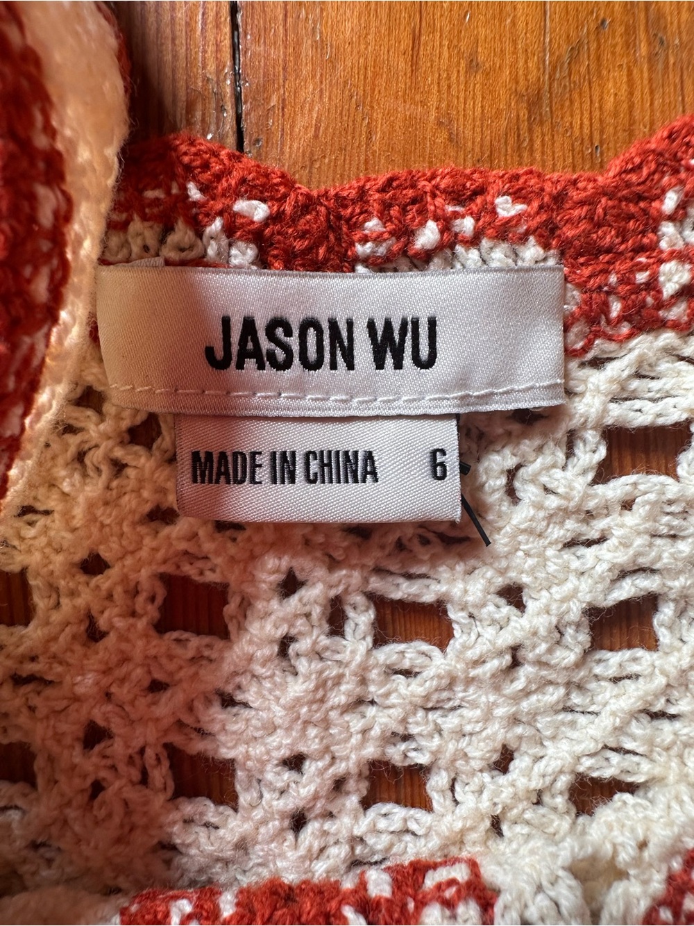 NWT Jason Wu Red & Cream Crochet Bralette - Picture 7 of 12